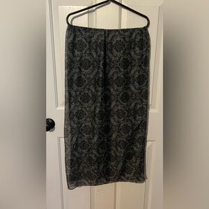 Wrap scarf 70” x 40” with a classic damask pattern